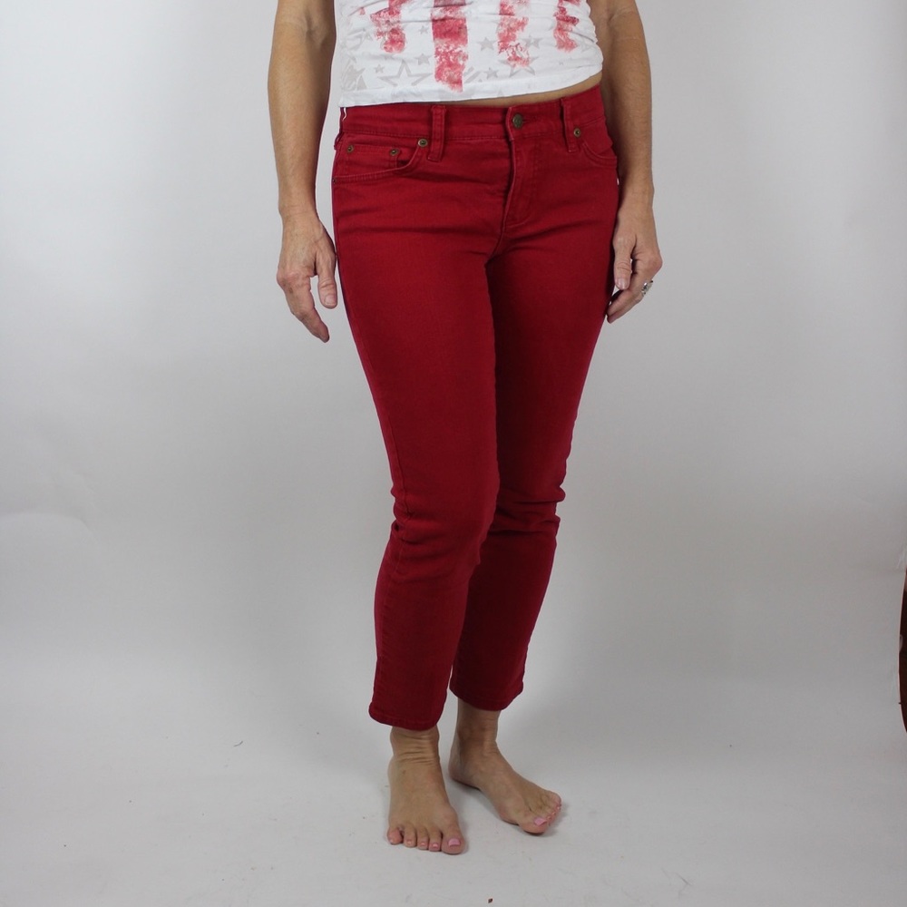 Ralf Lauren Red Ankle Jeans